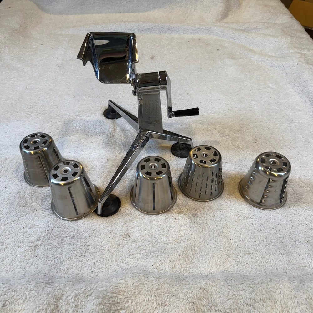 Saladmaster Food Processor Vegetable Slicer Chrome Tripod 5 Cones Dallas Texas